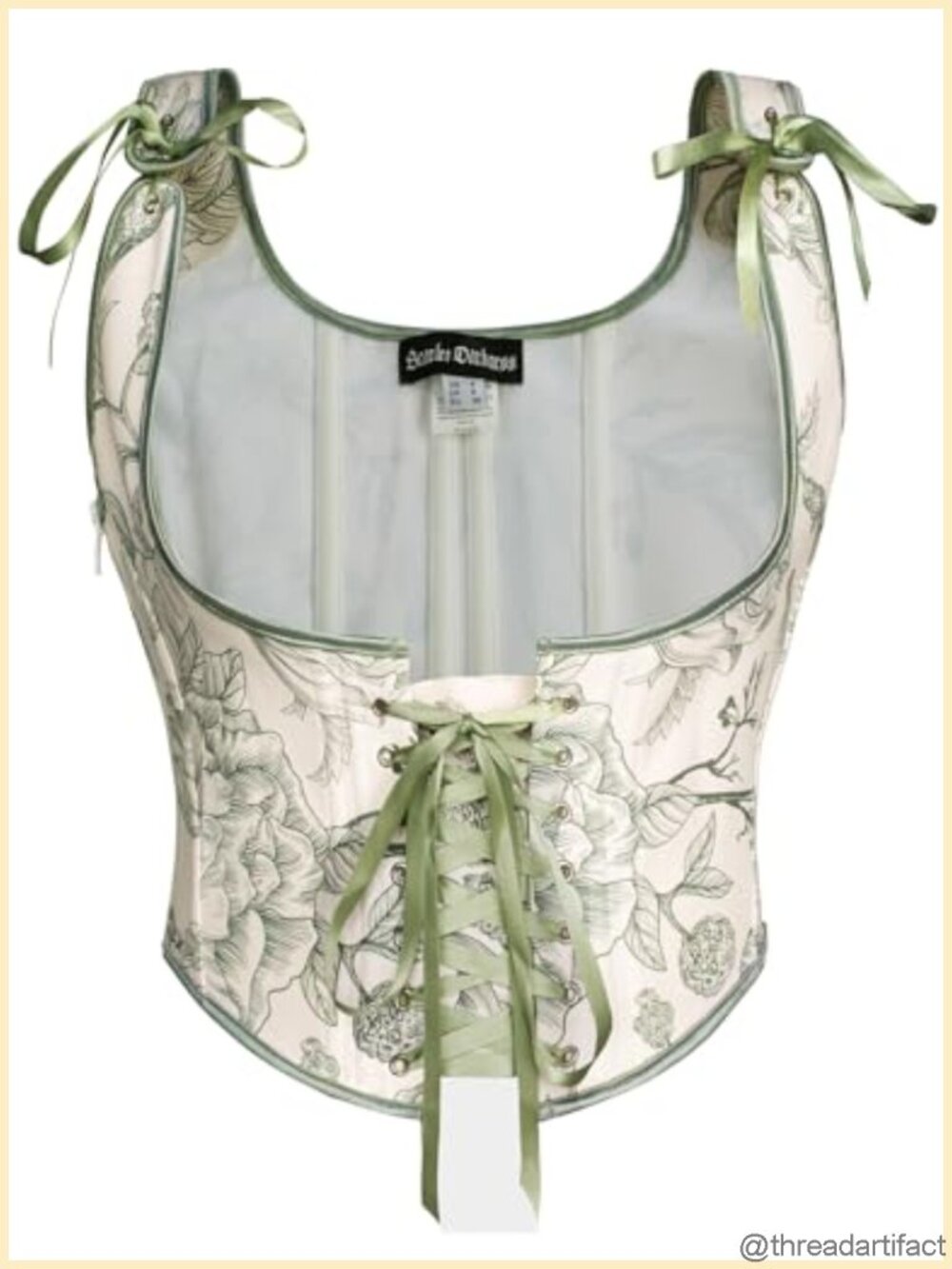 Underbust Corset Top with Lace-Up Front & Zip Closure